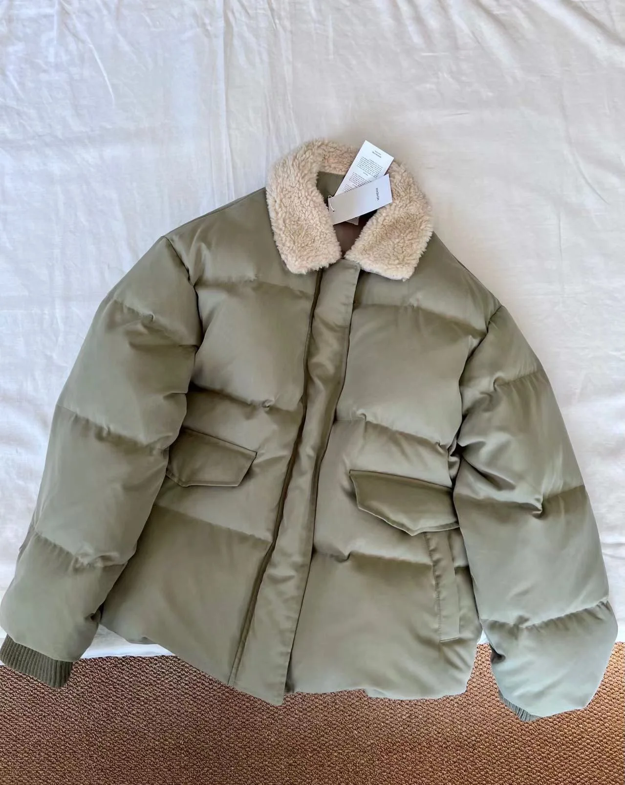 PREON Women's Casual Du down Puffer Jaet with Fur Collar All-Match Autumn Winter New Sle Commute Sle Long Sve