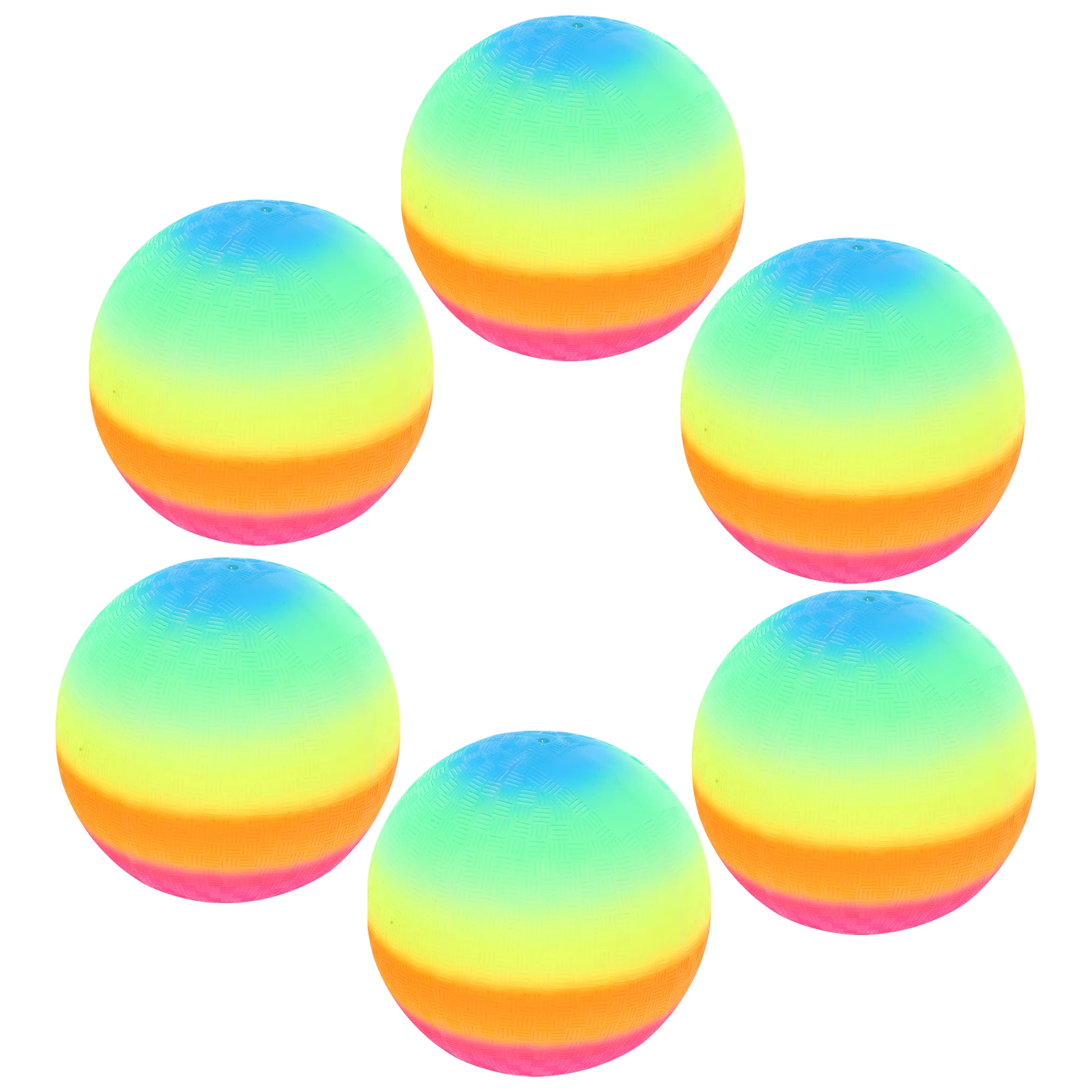 6 stuks regenboogballen milieuvriendelijk kinderspeelgoed handbal voor strandzwembad party games stevig PVC