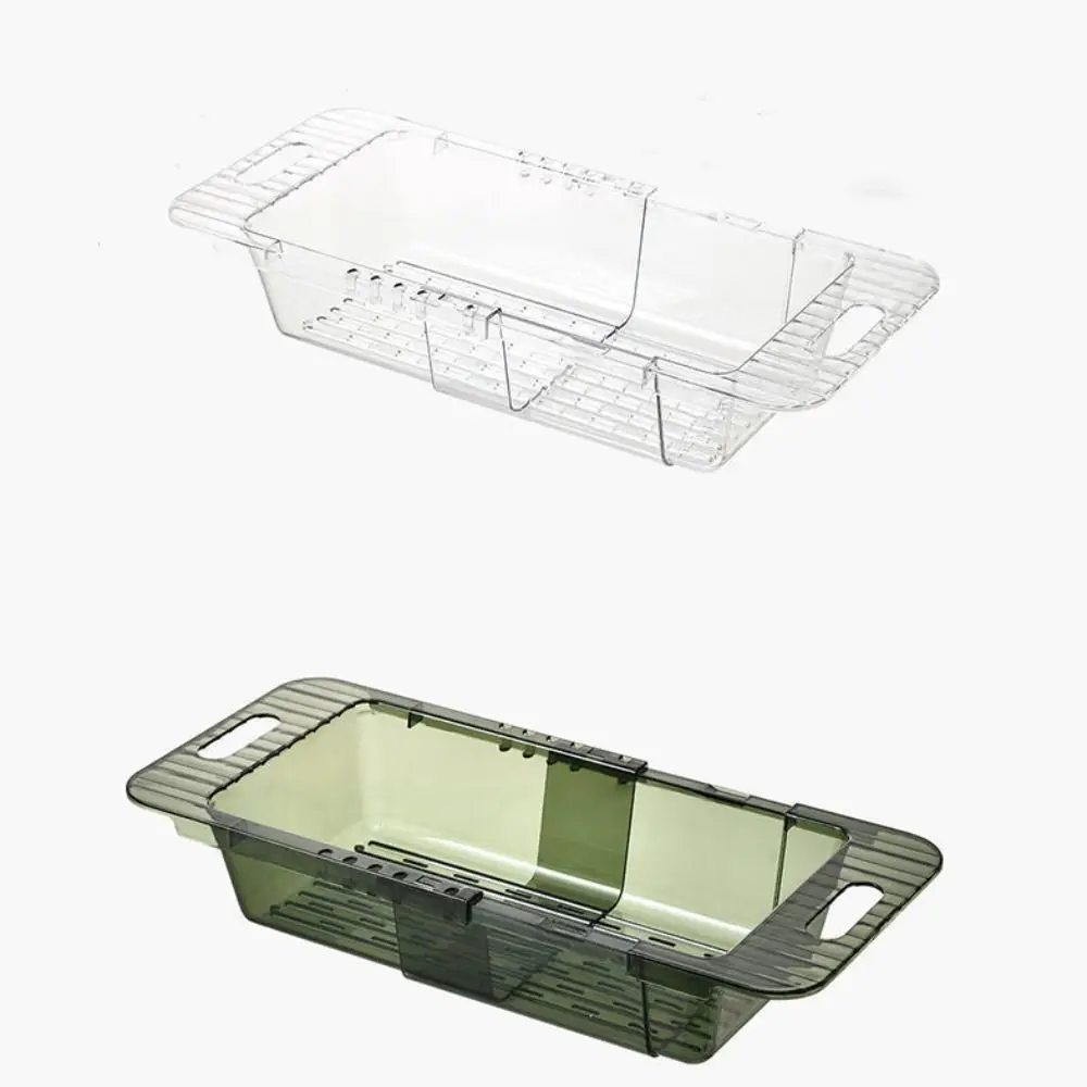 Telescopic Kitchen Drainage Basket Space-Saving Household Vegetable Washing Basin Flexible Retractable Drainage Rack Sink