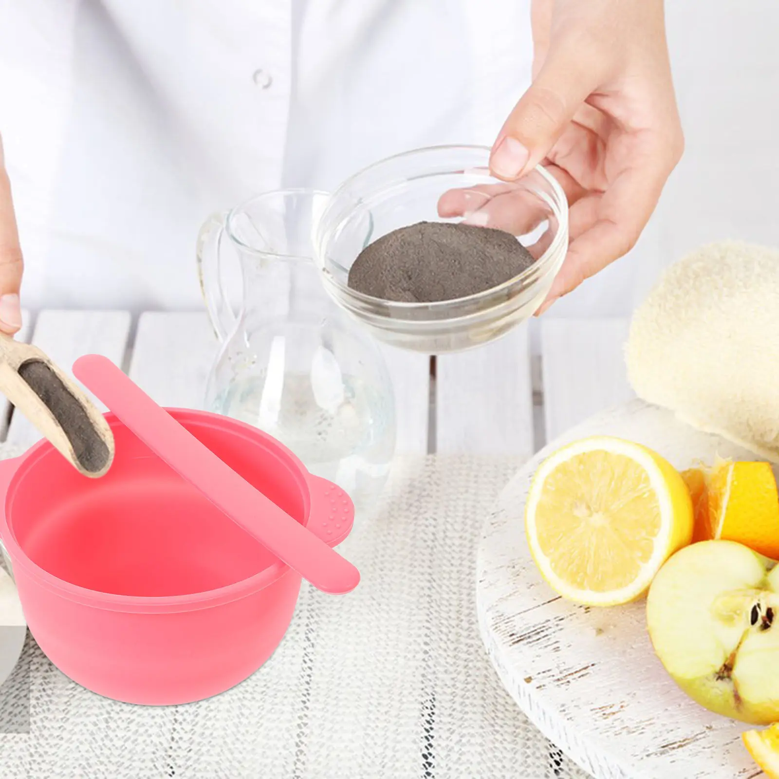 

1Set Silicone Mask Bowl DIY Mask Scraper and Mixing Tool Set for Facial Spa At Home Professional Beauty Salon Kit