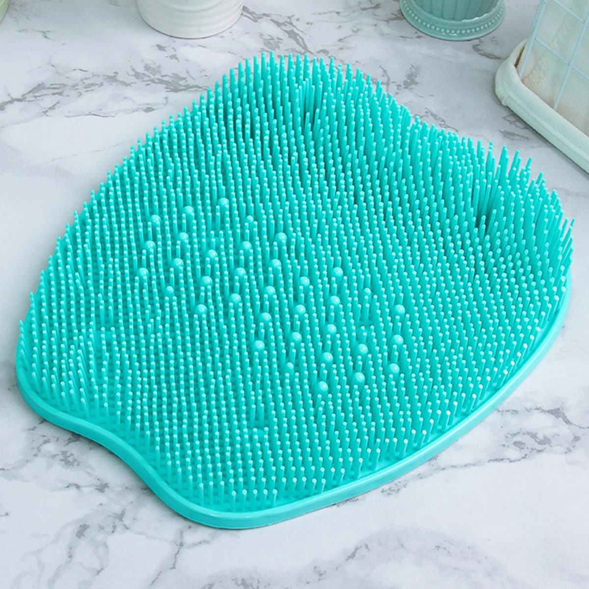 Shower Foot Scrubber Cleaner with Non-slip Suction Cups PVC Foot Massage Scrubber Multifunctional Massage Mat Portable Shower