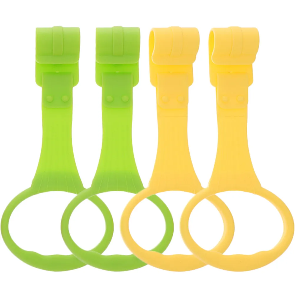 

4Pcs Infant Pull Rings Baby Crib Hand Ring for Standing Support Smooth Edges Lightweight Travel-Friendly Kids Walking Aid Device