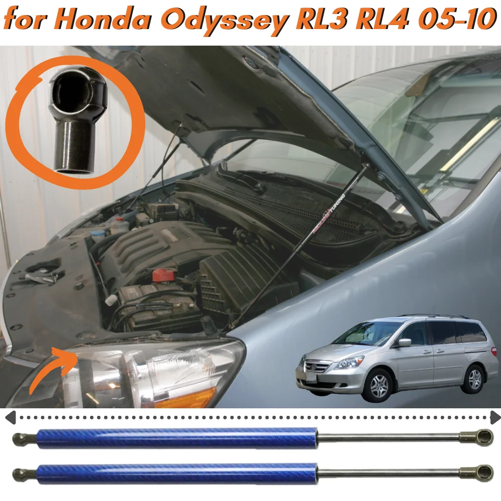 

Qty(2) Hood Struts for Honda Odyssey RL3 RL4 2005-2010 Only for North America Version Front Bonnet Gas Spring Shock Lift Support