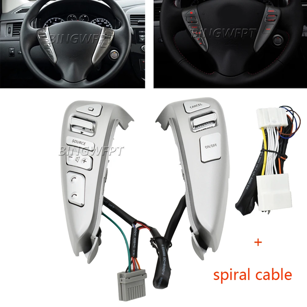 

Steering Wheel Buttons For Nissan Tiida 2011-2015 For Nissan Livina 2013-2015 Audio Volume Cruise Control Button 25550-3DA6A