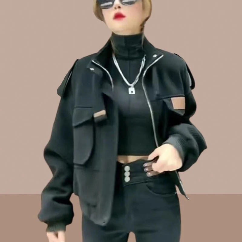 

Women's Short Coat 2025 Spring Autumn New High-Quality Jacket Baseball Uniform Outwear Female Leisure Work Overwear Ladies Tops