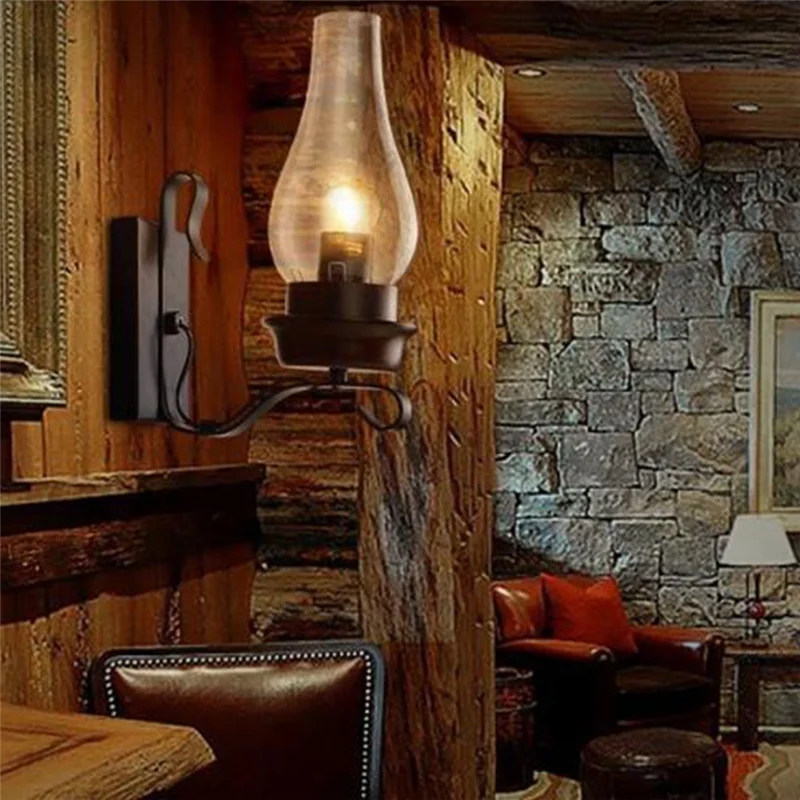 

A44Z-Винтажный промышленный ретро настенный светильник в деревенском стиле на шкиве, внутренний бра, светильник для коридора, прохода