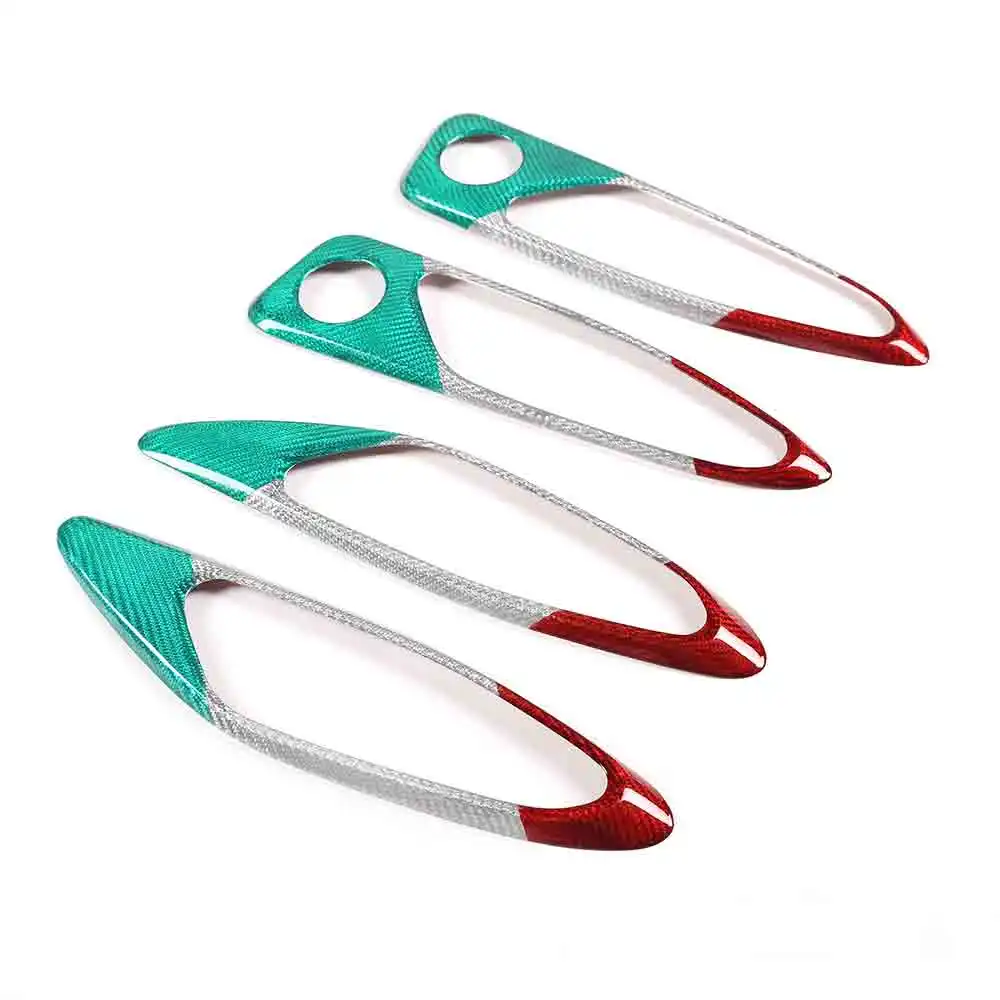 

Накладка на ручку двери из настоящего карбона 3K с глянцевым покрытием, роскошный аксессуар для интерьера Alfa Romeo Giulia