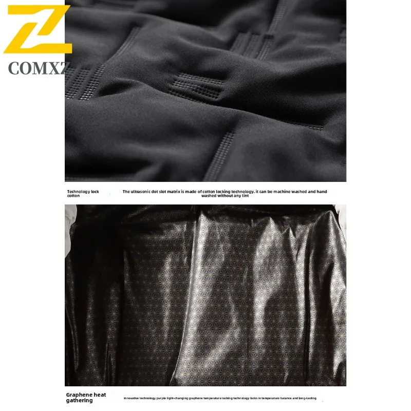 COMXZ 2025 Mens Womens Winter Mountain Waterproof Hooded Puffer Jacket Korean-Style Outdoor Sports Workwear Warm Tactics Coat