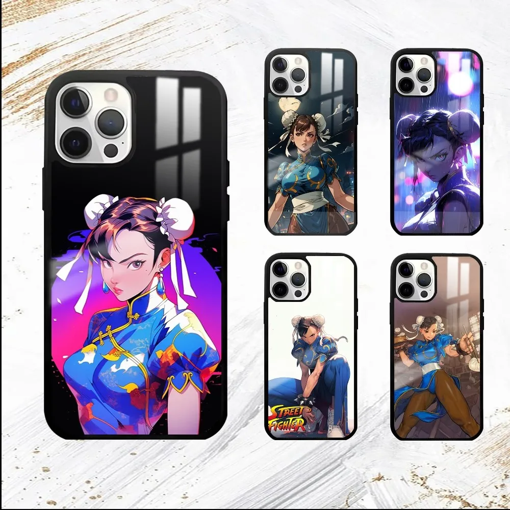 Chun-Li Game-Street-Fighters Phone Case For iPhone 16 15 14 13 12 11 Pro Max Plus Mini PC Mirror Fashion  phone case