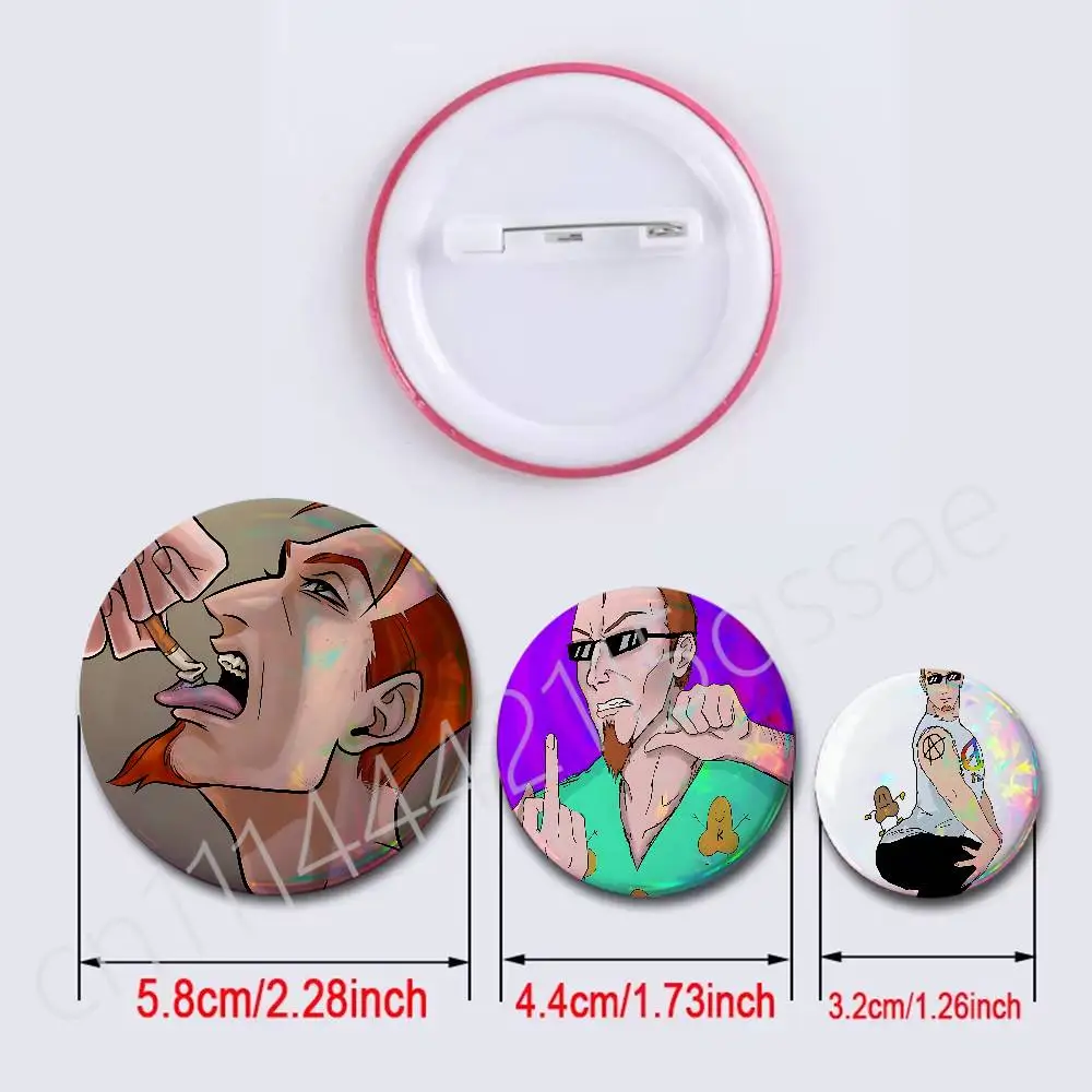 FOR Postal Dude Brooches Cute Cartoon Badge Jacket Jeans Lapel Pin Gift Accessorie