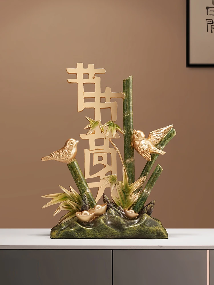 Creative bamboo carving crafts home living room lobby office attract wealth to move into new homes Chinese decoration