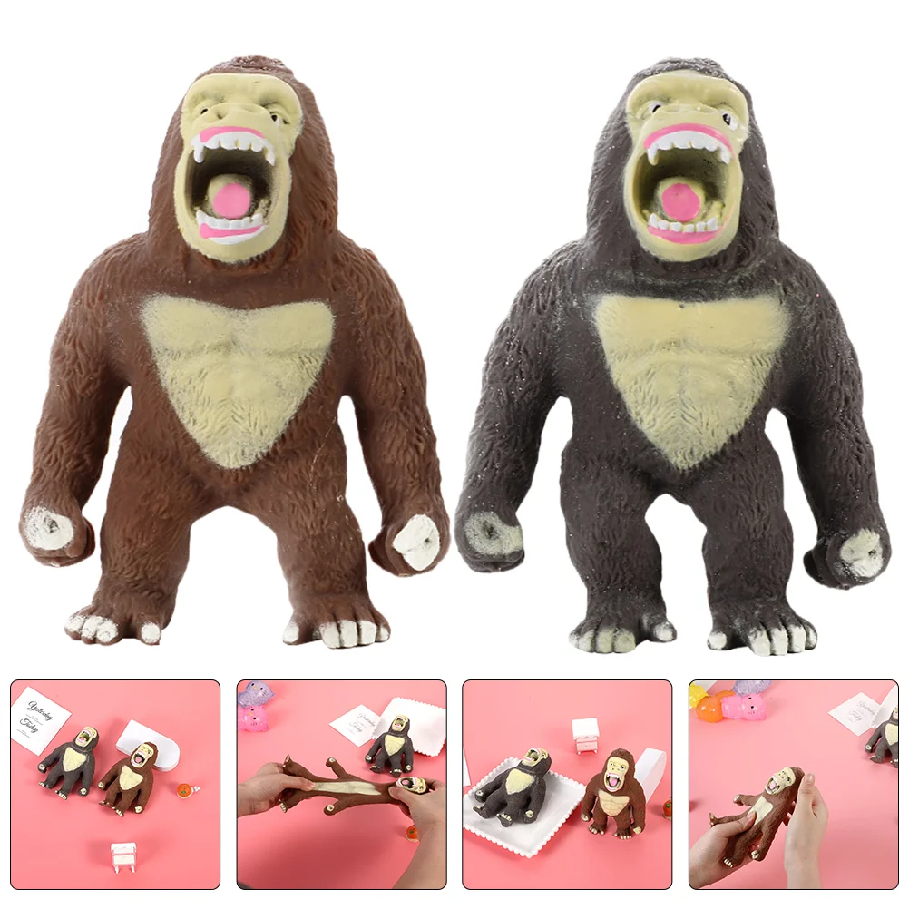 Lala-Stretchy Out Shape Music Monkey Toy para crianças, festa interessante, pressão, suprimentos engraçados, Tpr adorável gorila Zkittles