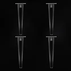 Naxilai 4 Pack Acrylic Furniture Legs, Aluminum Sheet Cover Sofa Cabinet Furniture Leg with Screws and Mounting Plates