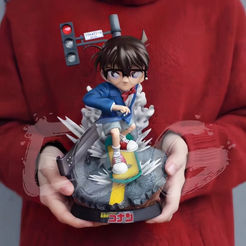 Anime Detective Conan Action Figure Skateboarding Conan Model Statue PVC Collection Tabletop Ornament Toy Kinds Birthday Gifts