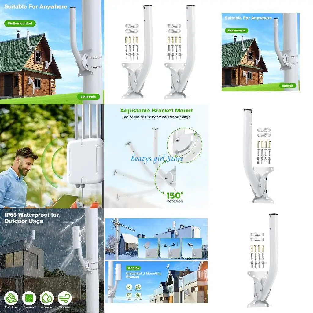 

C7AB Consistent J Arm Indication Owner With 150 Degree Adjustment For Outdoor WiFi Increaser Station