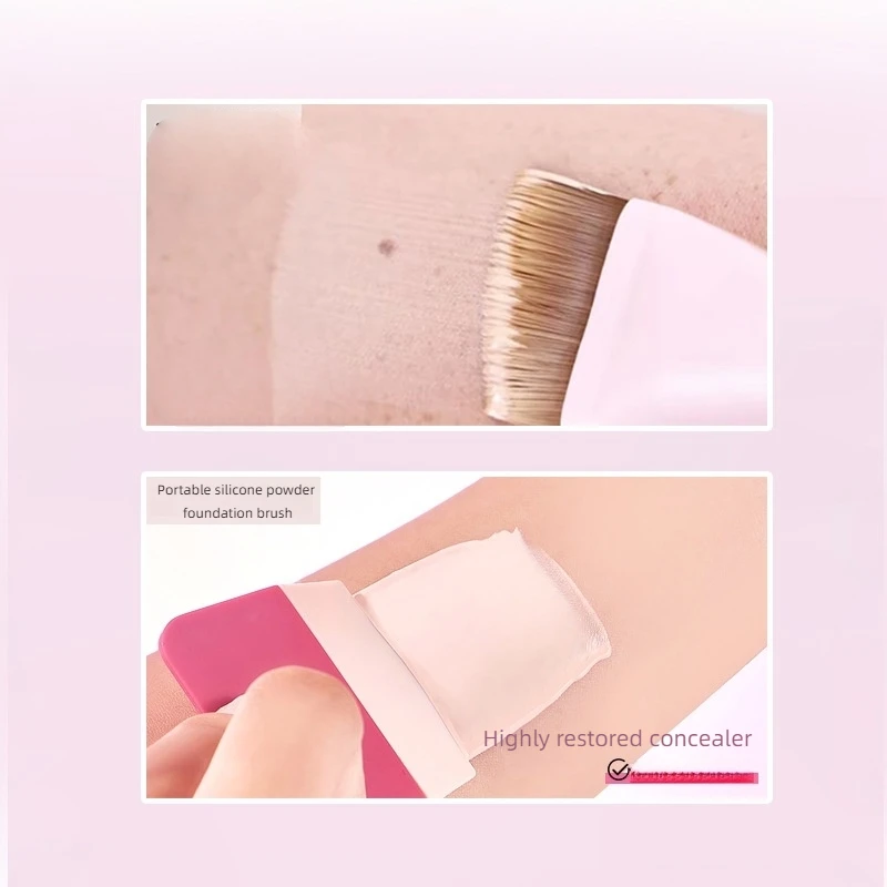 ストリークフリー リキッド ファンデーション ブラシ シリコーン ポータブル メイクアップ ツール プロフェッショナル クリーム ブレンディング 簡単なアプリケーション フェイス コスメティック
