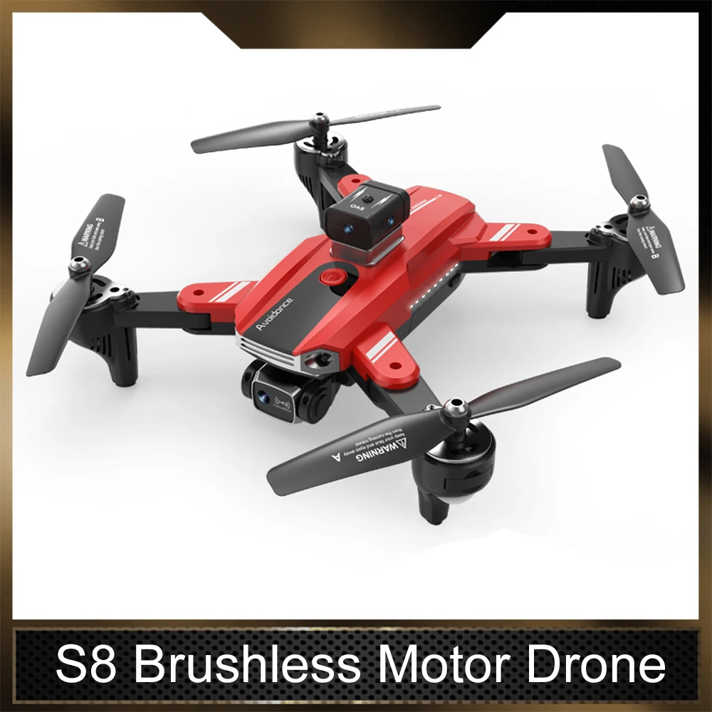 

New Mini Drone S8 4K HD Dual Camera Wide Angle 5G GPS WIFI Professional Brushless Motor Foldable RC Helicopter Airplane Toys