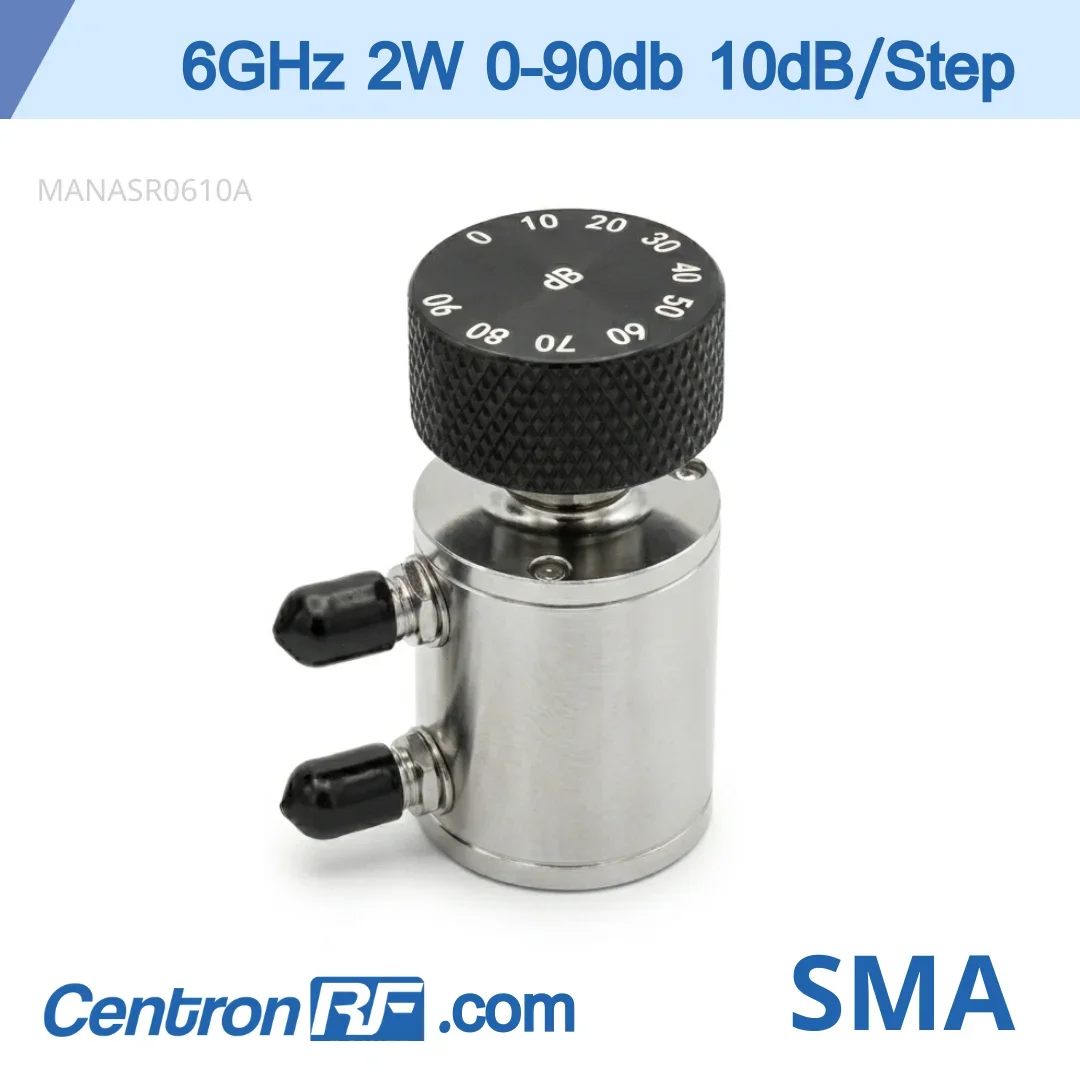RF-POWER 6GHz 2W 0-90db SMA 10dB/Step Variable Attenuator Rotary Free Shipping