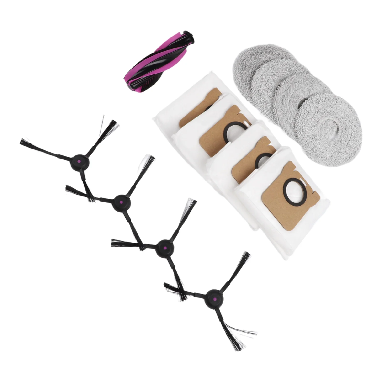 for Cleaning Accessory Kit for Airbot L50 Master Robot Vacuum Featuring Main Brush Side Brush Mop Cloth and Dust Bag