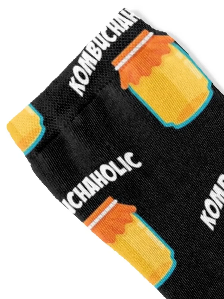 Kombuchaholic Funny Kombucha Tea Organic Veganism Artwork Design Socks new year man winter thermal Male Socks Women's