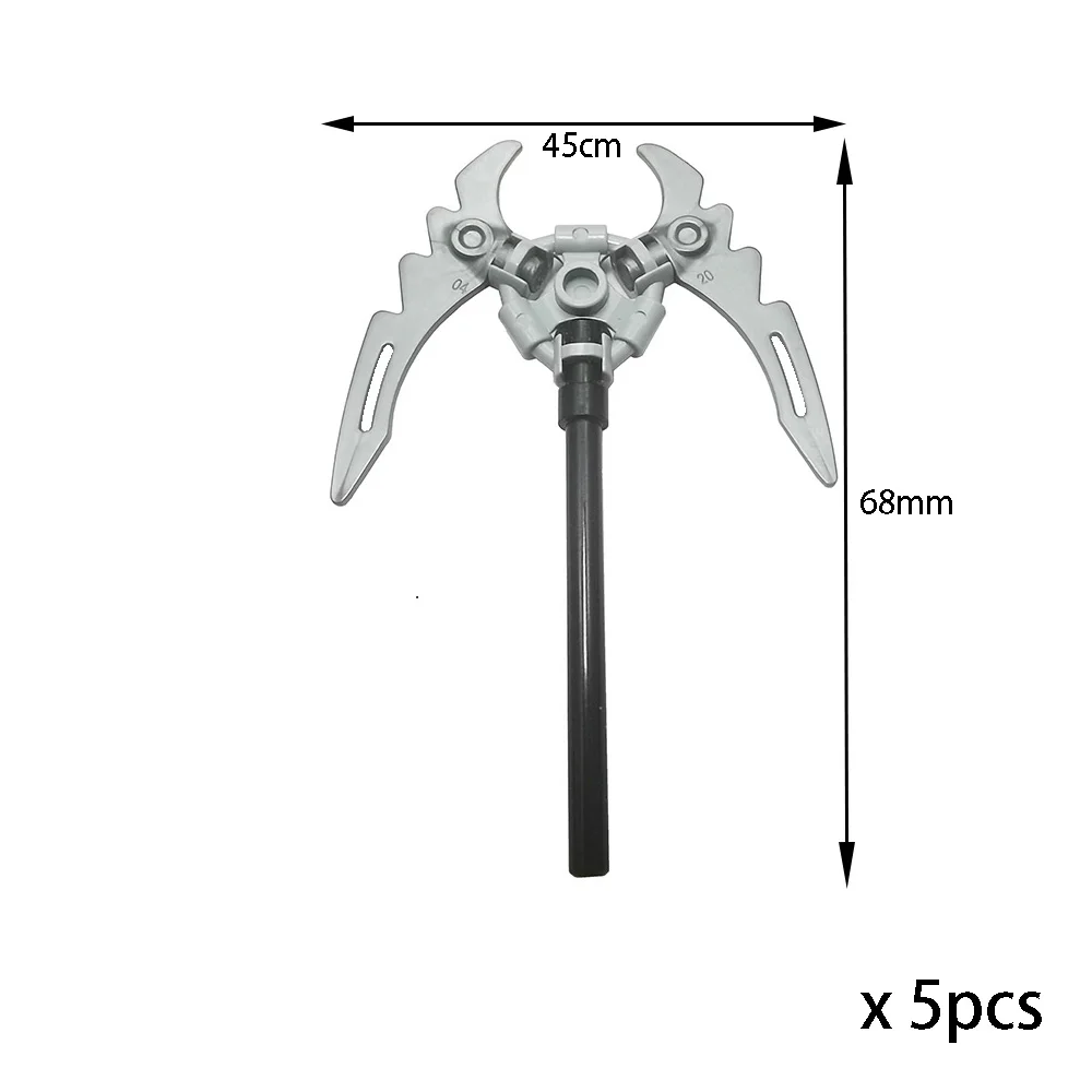 Phantom Ninja Trident Snake Mace Pharaoh's Staff mit Cobra Serpent Scepter Baustein Waffe Zauberstab Ziegelfigur Spielzeug