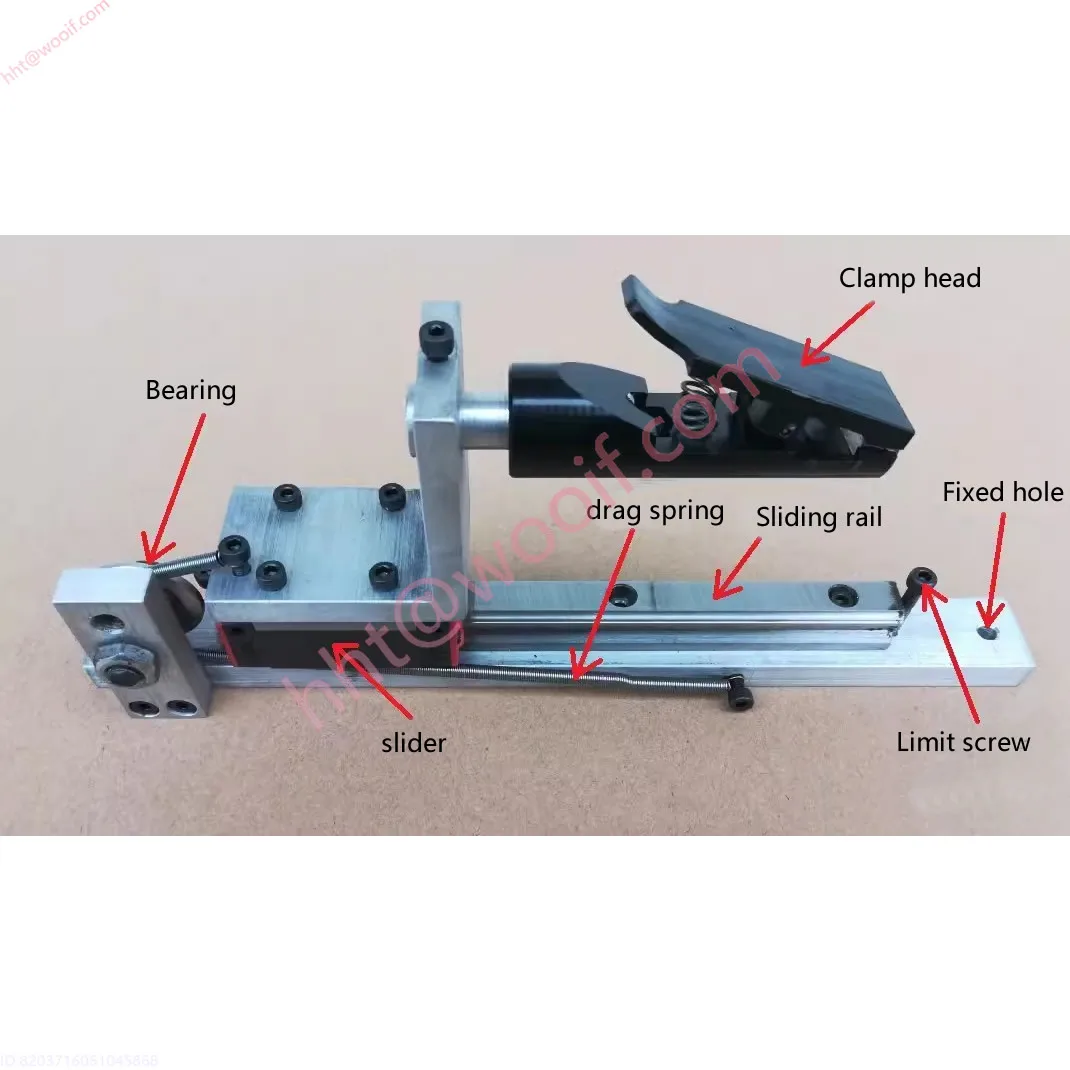 WK-20 Wire Harness Twisting Machine Auxiliary Clamping Slide Table, Manual Clamping Mechanism Fixture Slide Table