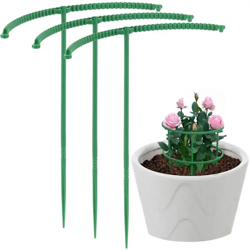 

Metal Garden DIY Plant Support Frame Stake Ring Peony Herbaceous Plant Flower Stand Artificial Climbing Trellis Garden Decor