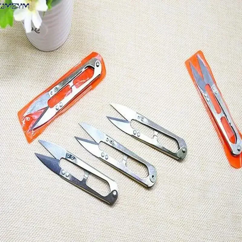 10 pc/set tesoura de linha de peixe de aço 15g 10.5cm linha de pesca em forma de u ferramenta de amarração de mosca enfrentar engrenagem tesoura costura logiahaцы