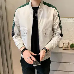 Fashion Stand Collar Zipper Spliced Fake Two Pieces Jackets Men's Clothing 2024 Autumn Winter New Loose Korean Tops Casual Coats