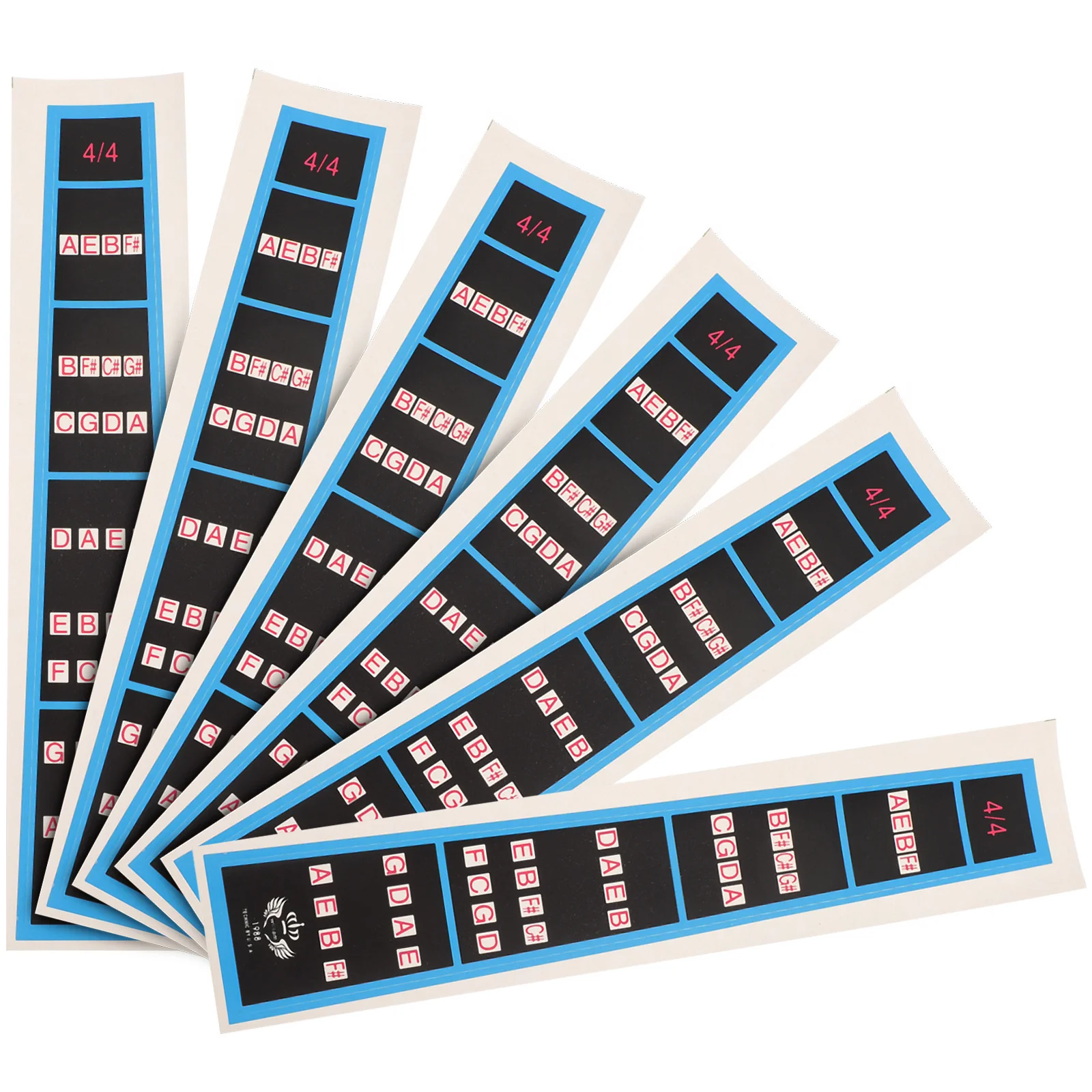 6pcs Fingerboard For 4/4 Removable Fretboard Decals Learning Stickers Beginners Finger Position Guide Violin Accessories Scale