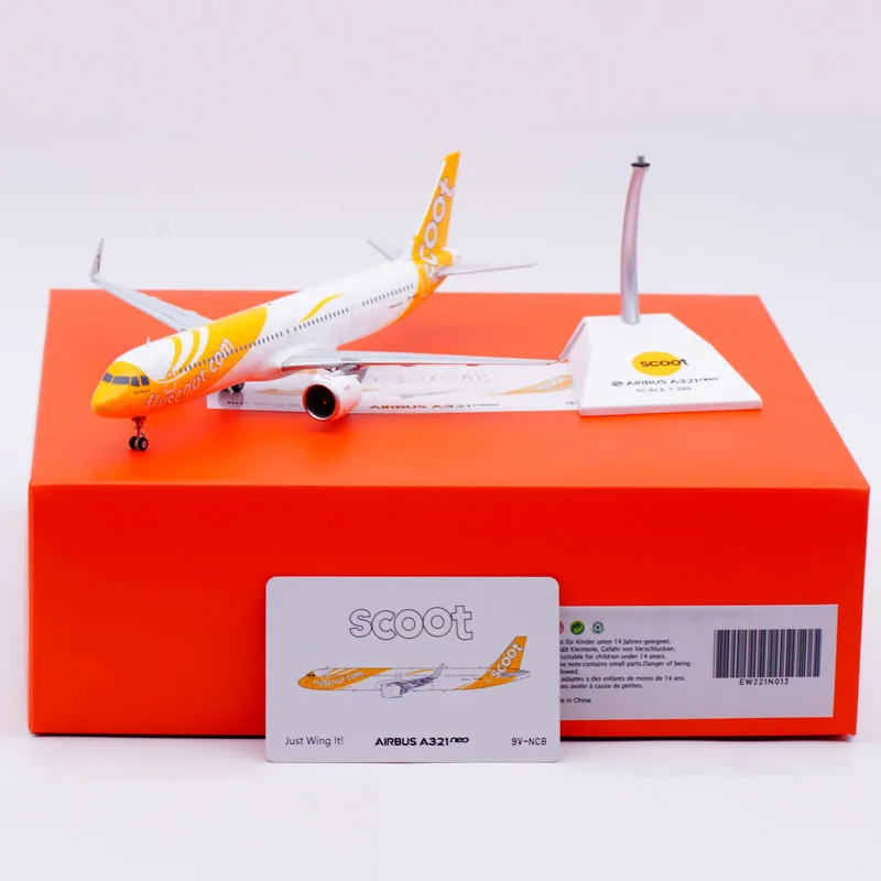 EW221N013 Alloy Collectible Plane Gift JC Wings 1:200 Scoot Airlines Airbus A321neo Diecast Aircraft JET Model 9V-NCB