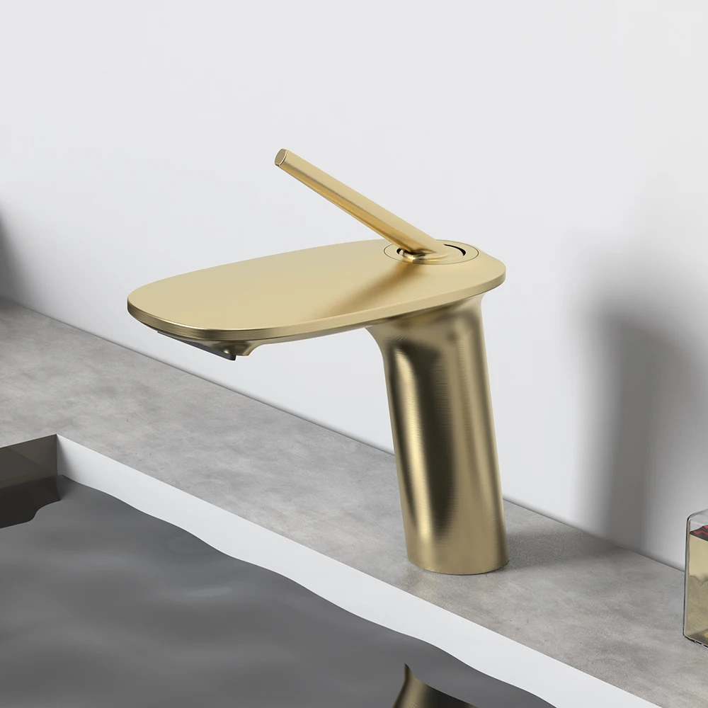 

Смеситель для ванной комнаты в стиле водопад, для горячей и холодной воды, креативный бытовой смеситель для раковины, латунный смеситель для умывальника