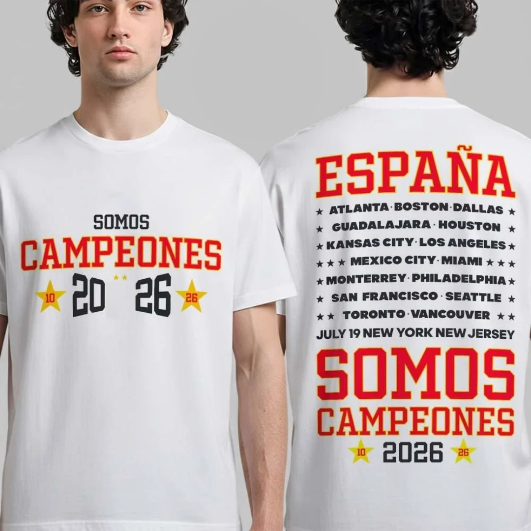 2026 Espana Somos Campeones Shirt Spanisches Meisterschafts-Gedenk-T-Shirt Sommer Herren T-Shirt Kinderkleidung Tee Y2k Damen ﻿ – Detail 3