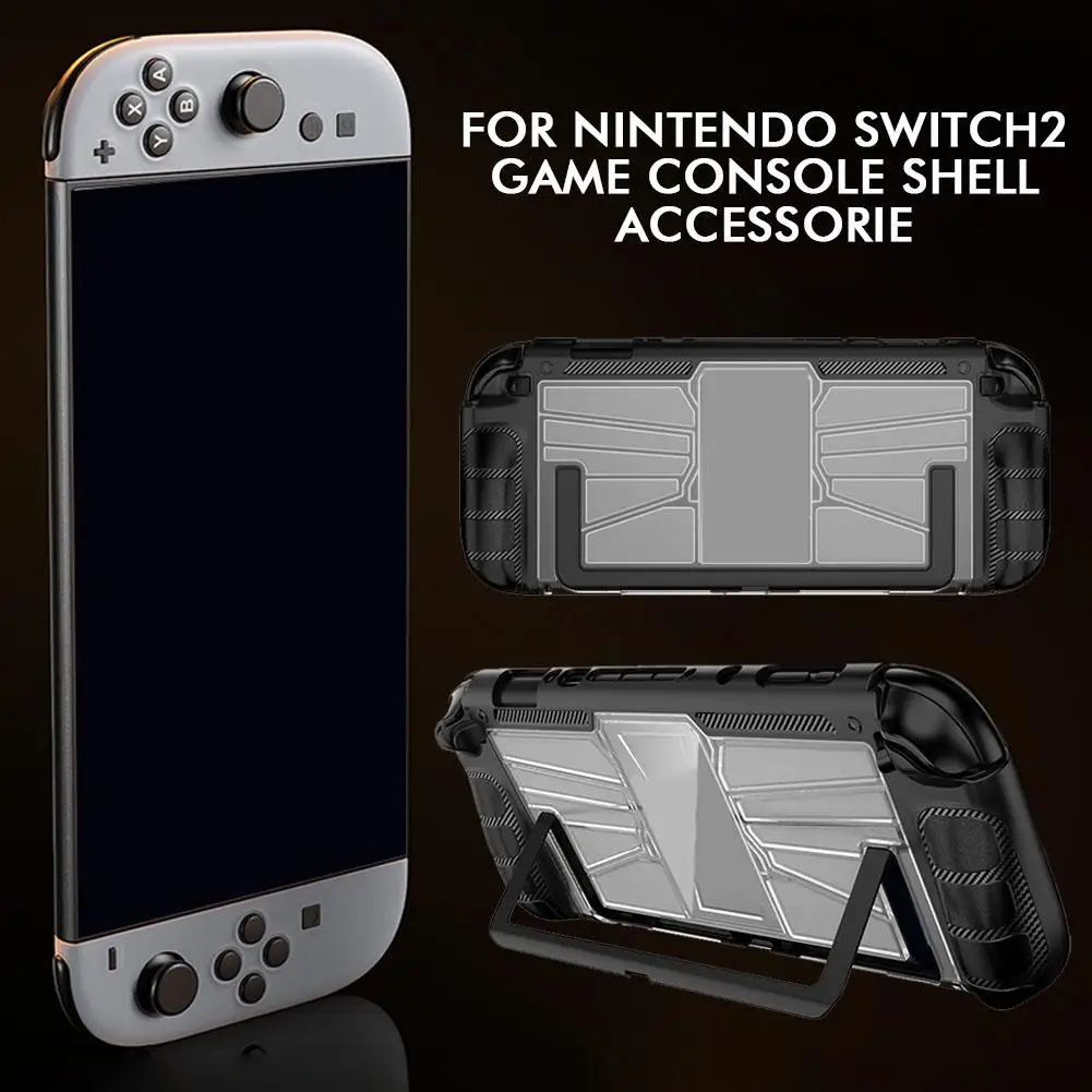 

Protective Case For Nintendo Switch 2 Integrated Case With Back Kickstand Black Shell Skin Accessories For NS Switch 2 (202 B1N6