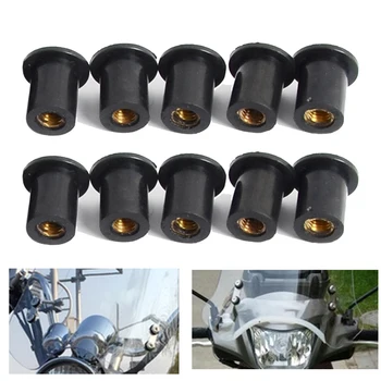 M4 M5 M6 Motorrad Windschutzscheibe Windschutzscheibe Schrauben Schrauben Mutter 10/20/50/100 Stück metrische Gummi-Brunnenmuttern Befestigungsschrauben