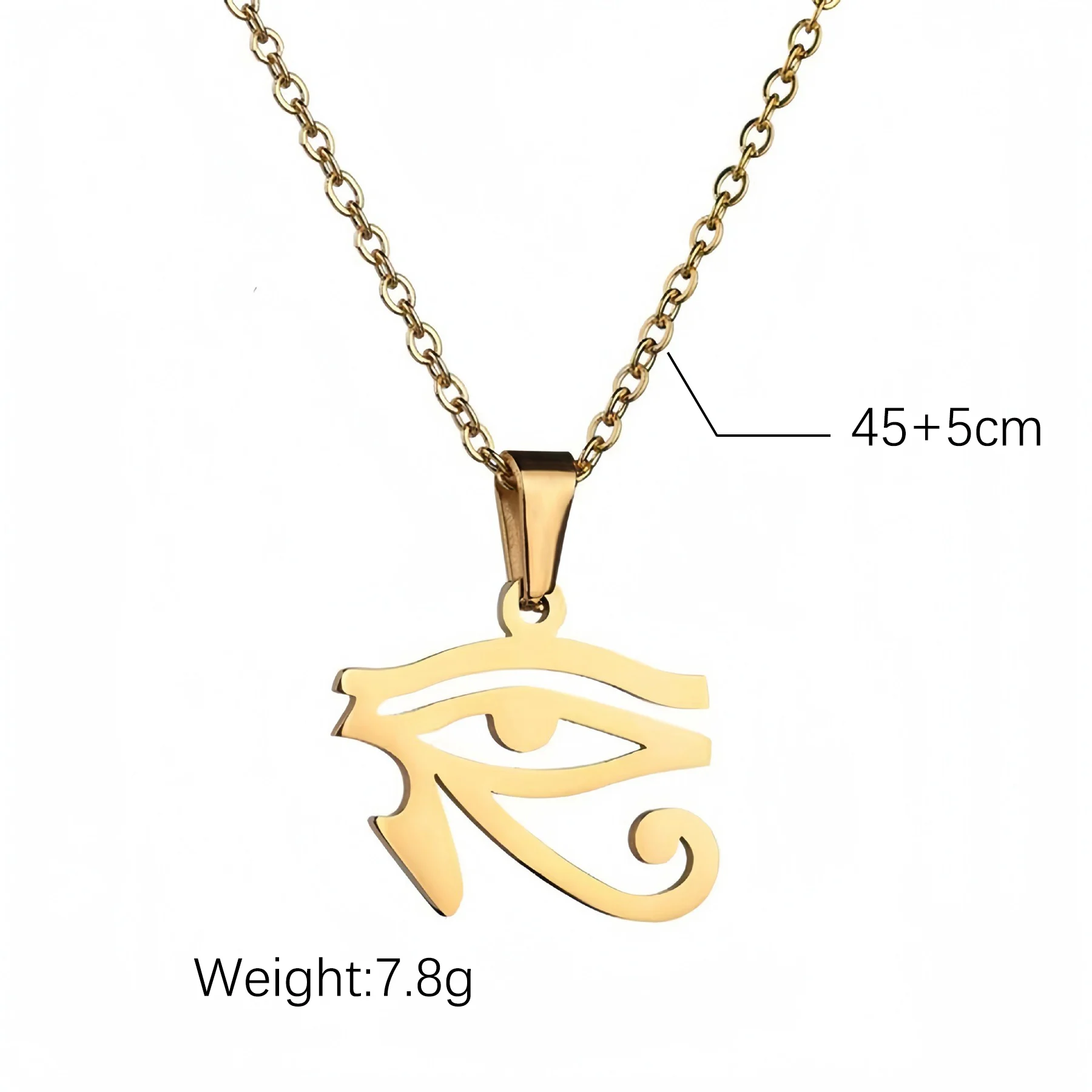 الكلاسيكية حورس العين رمز الفولاذ المقاوم للصدأ قلادة قلادة للرجال النساء الأساطير المصرية القديمة تعويذة الأزياء والمجوهرات هدية