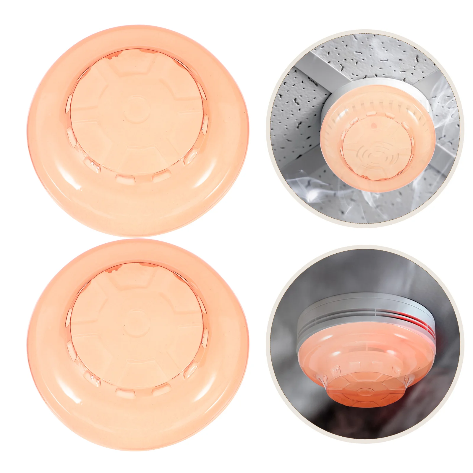 

2 Pcs Smoke Protective Cover Reusable Block Dust Alarm Plastic Part Plate