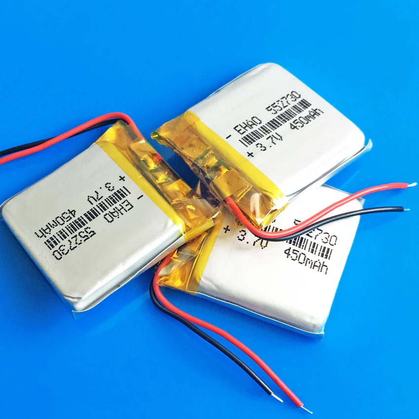 Lipo-充電式リチウムポリマー電池,3.7V, 450mAh,mp3,GPS, DVD, Bluetoothスピーカー,スマートウォッチ,レコーダー,カメラ,552730〜3ユニット
