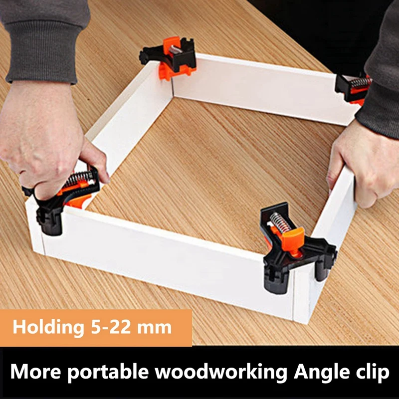 Woodworking Right Angle Fixing Clip Fixer Right Angle Clip Photo Frame Clip 90 Degree DIY Spring Clip Quick Fixing Tool