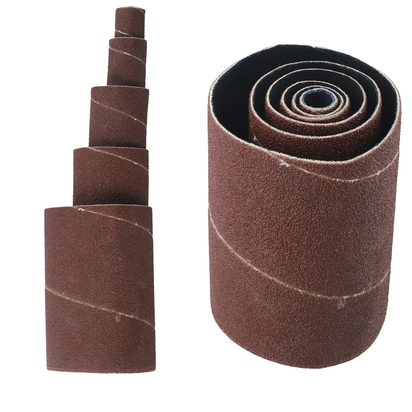 5pcs Sanding Sleeve For Material Removal Resurfacing 13/19/26/38/51mm Spindle Sanding Sleeves 80/150/240Grit Polishing Tools
