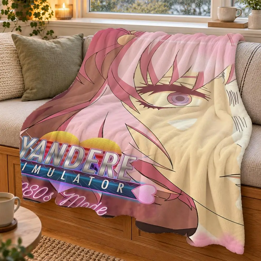 Yandere Simulator Throw Double Sided Flannel Throw Blanket Soft Warm Washable Home Decor