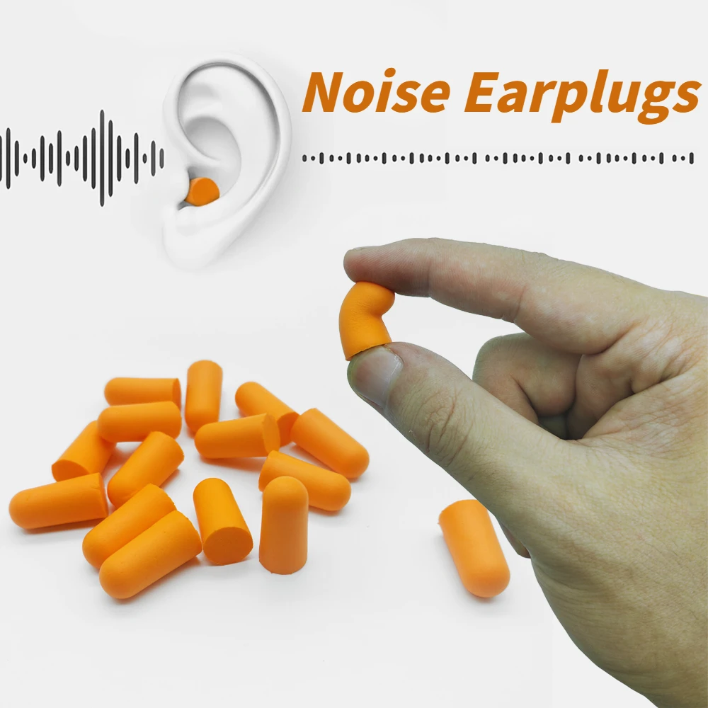 10 Pairs Plugs for Sleeping Ear Plugs Anti Noise Noise Canceling Ear Plug High Density Sponge Earplugs Sleep Hearing Protection