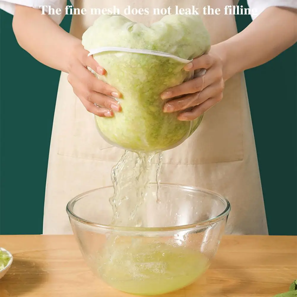 3Pcs Mesh Cheesecloth Bags for Nut Milk Soy Milk Reusable Straining Bags Dumpling Fillings Unbleached Cloth Strainer