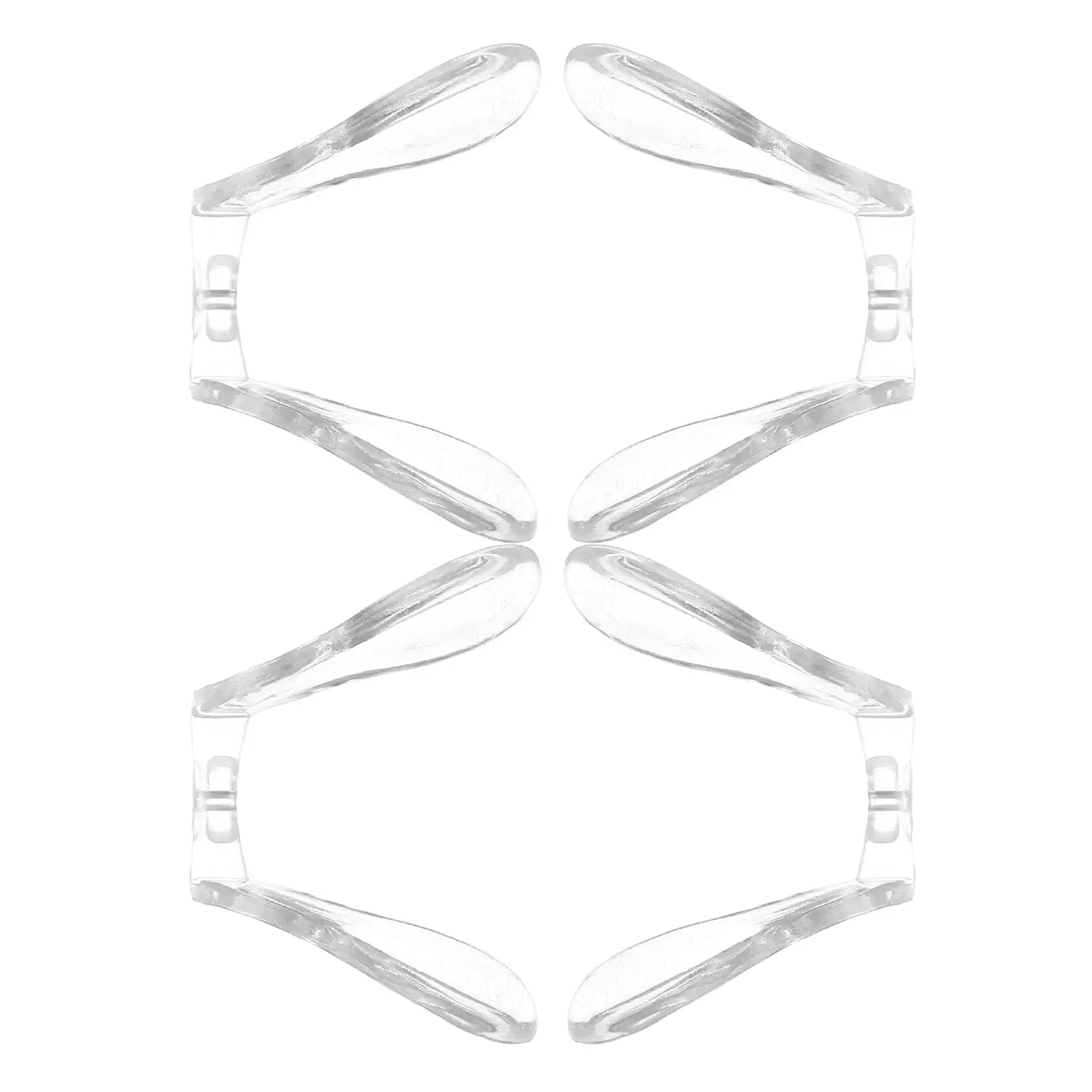 4 Pcs Glasses Nose Pads Transparent U-shaped Screw-in Anti-slip Durable Replacement Cushions Protector Supports
