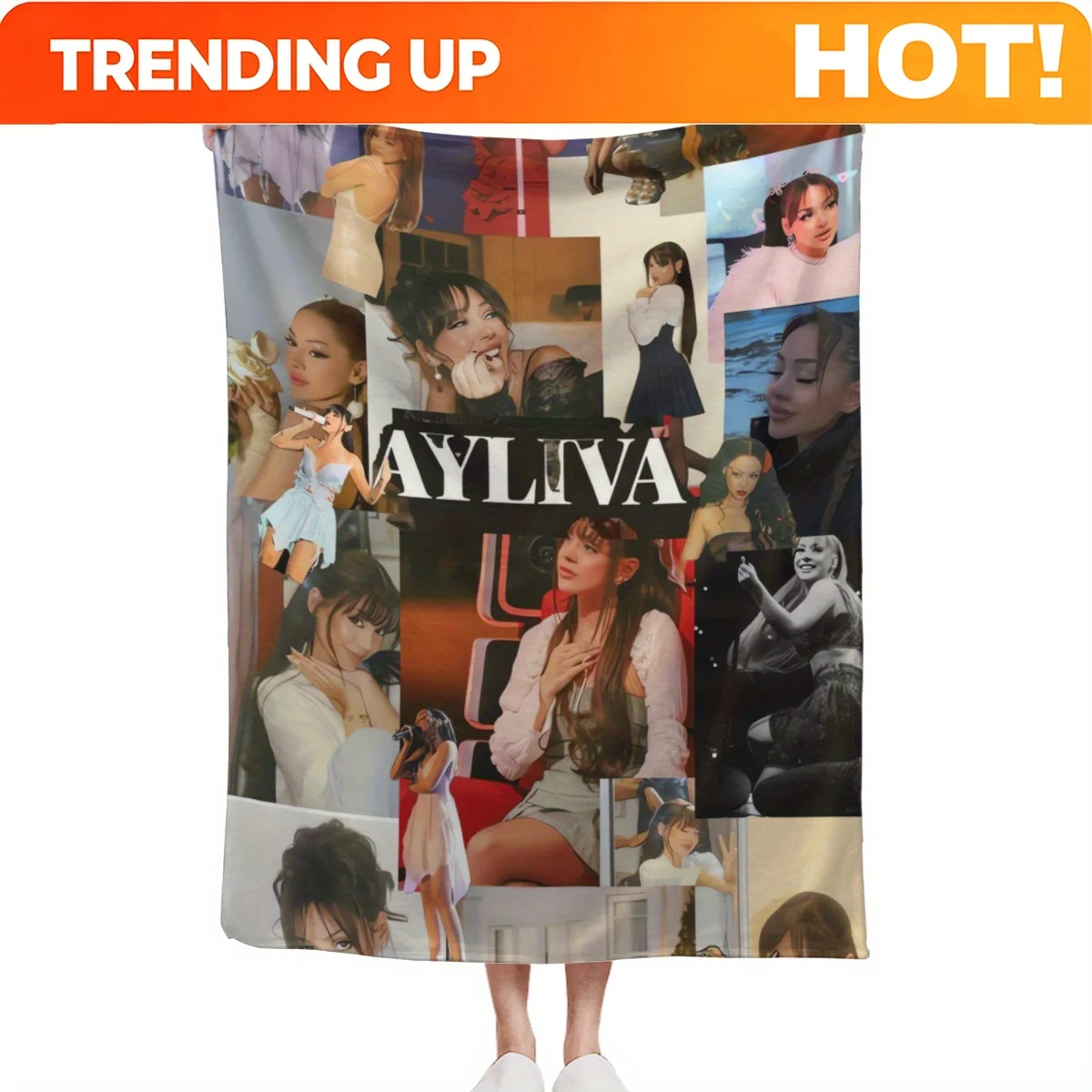 Customize Ayliva Blanket Flange Textile Decor Portable Super Soft Throw Blankets for Home Office Plush Thin Quilt A10