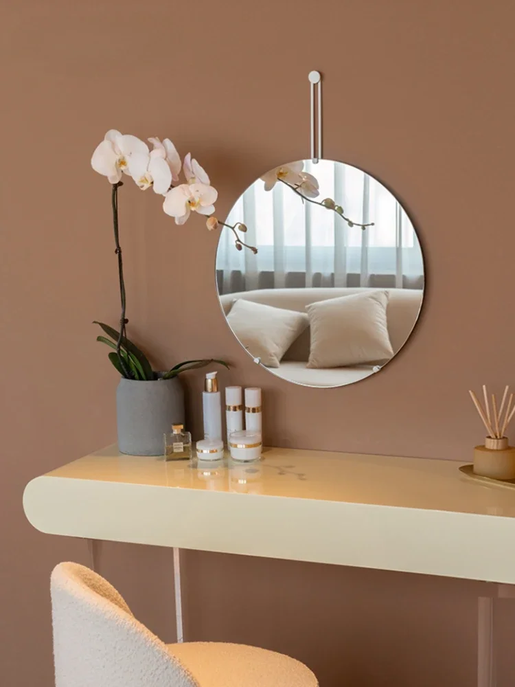 /Bathroom Wash Mirror Girly Heart Wall Hanging Cosmetic Simple Dressing Changing Explosion-Proof Mirror