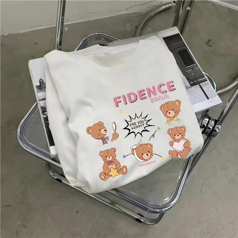 فستان صيفي فضفاض وعصري مطبوع عليه دب كرتوني على الطراز الكوري بسيط وغير رسمي برقبة دائرية للنساء الحوامل #6