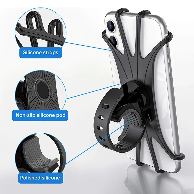 Bike Phone Holder Bicycle Mobile Cellphone Holder Motorcycle Stand Suporte Celular For iPhone Samsung Xiaomi Gsm Houder Fiets image 2
