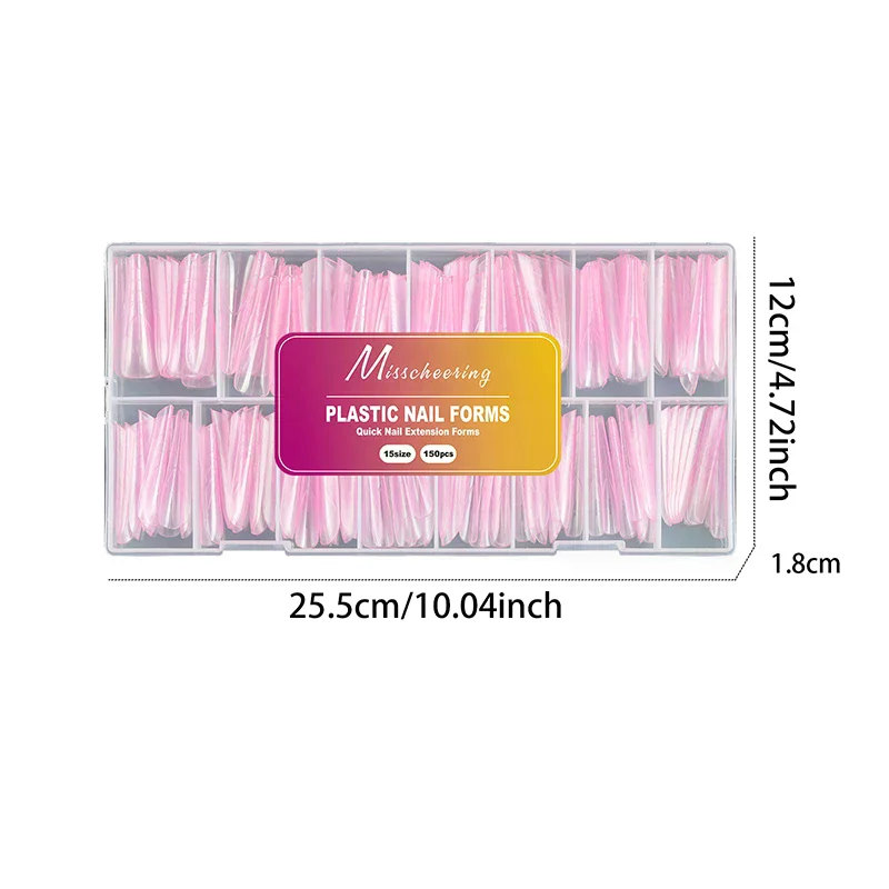 150 Stück Dual-Formen für Poly-Nagelgel, weiche Nagelformen, Formen, Acryl, vollständige Abdeckung, falsche Nagelspitzen, Maniküre-Verlängerung