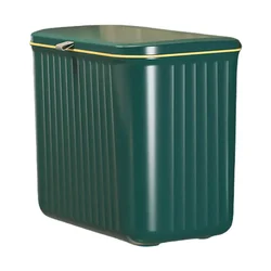 8/12L Narrow Waste Bin Large Capacity Wall Mounted Hanging Trash Can with Lid Multifunction Household Supplies